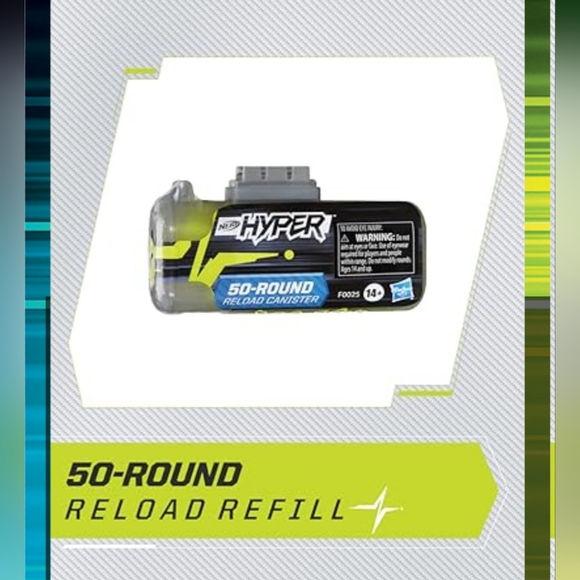 Nerf Hyper Rush-40 Gun, Eyewear & 2  50 Round Reload Canister's! RTG ALL NEW - Picture 2 of 14